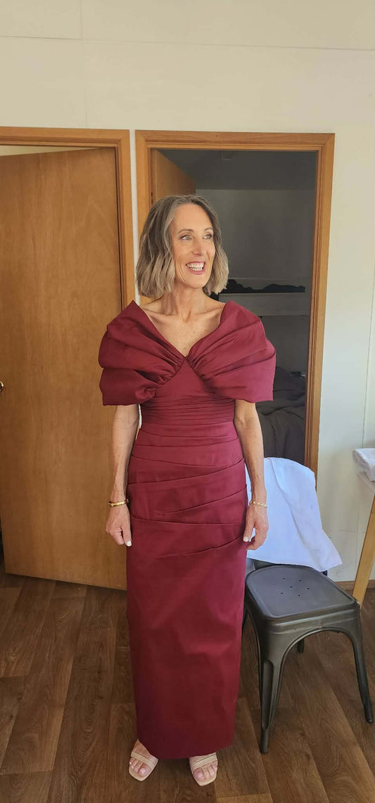 Meshki Thelma Maxi Dress Wine (10/M)
