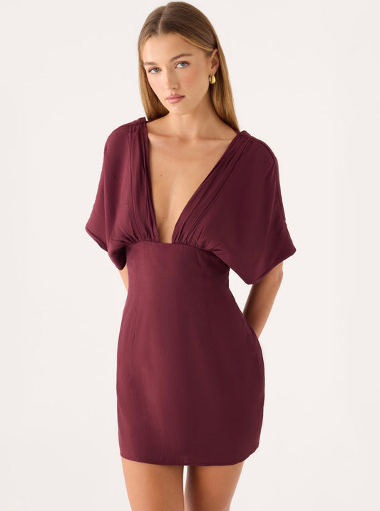 Only For You Mini Dress Burgundy (8/S)
