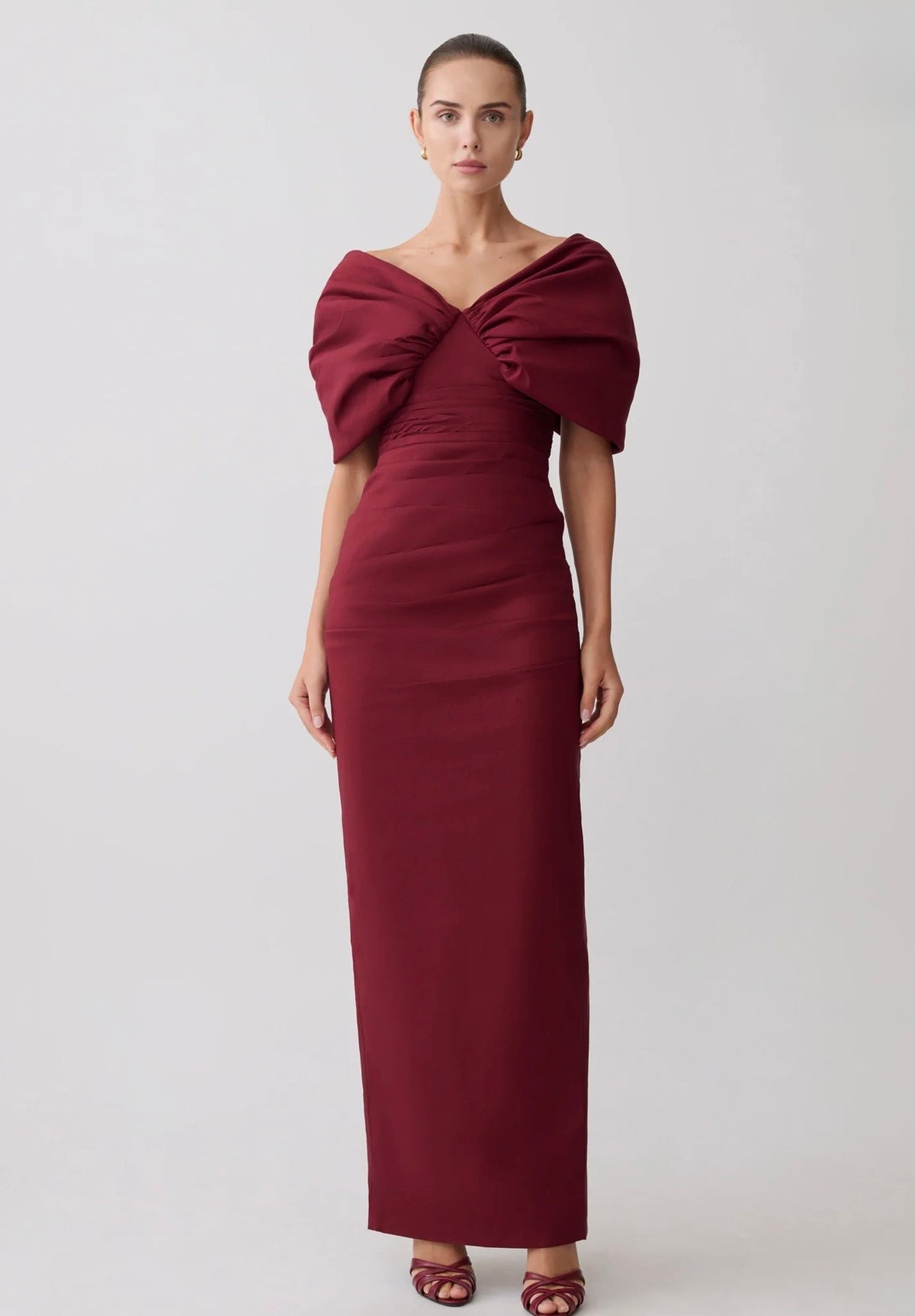 Meshki Thelma Maxi Dress Wine (10/M)